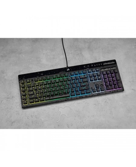 Clavier Gamer - AZERTY - CORSAIR - K55 RGB Pro - Numérique - Dôme en caoutchouc - RGB 5 Zones - (CH-9226765-FR)