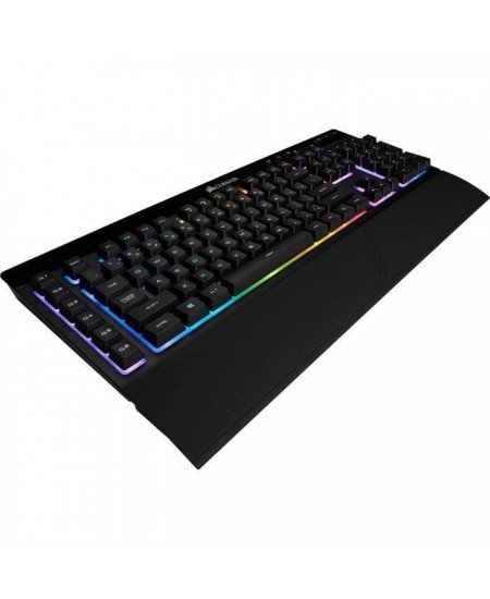 CORSAIR Clavier Gamer Membrane K57 RGB - Sans fil - Rétroéclairé RGB LED - Noir - AZERTY (CH-925C015-FR)