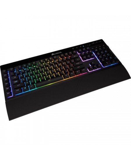 CORSAIR Clavier Gamer Membrane K57 RGB - Sans fil - Rétroéclairé RGB LED - Noir - AZERTY (CH-925C015-FR)