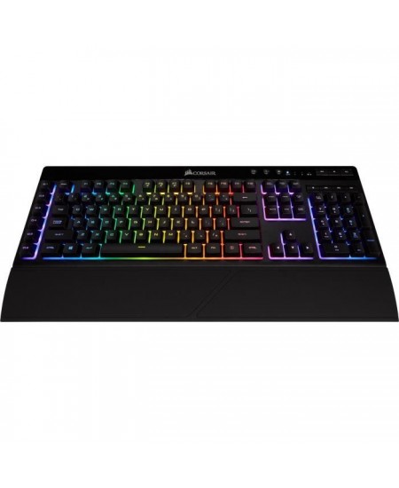 CORSAIR Clavier Gamer Membrane K57 RGB - Sans fil - Rétroéclairé RGB LED - Noir - AZERTY (CH-925C015-FR)