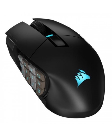 Souris Gaming - Sans fil - CORSAIR - SCIMITAR ELITE RGB Wireless - 16 boutons programmables - Autonomie 150h - Noir (CH-9314311-