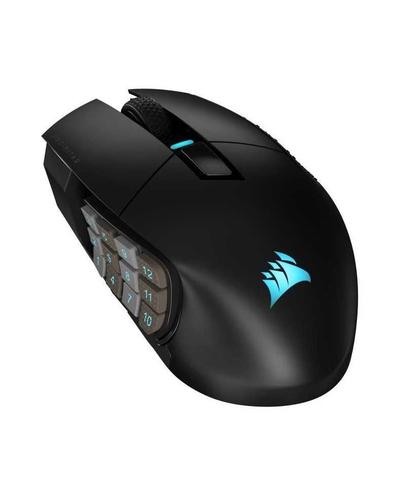 Souris Gaming - Sans fil - CORSAIR - SCIMITAR ELITE RGB Wireless - 16 boutons programmables - Autonomie 150h - Noir (CH-9314311-