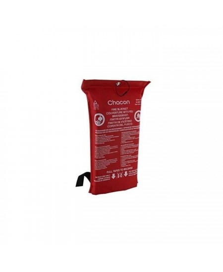 Couverture anti-feu CHACON - Fibre de verre - 120 cm - Rouge