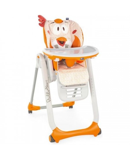 CHICCO Chaise Haute Polly 2 Start - 4 Roues fancy chicken