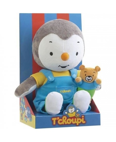 Jemini T'choupi - Peluche Tchoupi 30 cm avec ourson