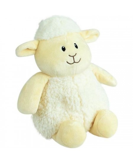 JEMINI Peluche bouillotte Mouton - A chauffer au micro-ondes micro perles d'argile +/- 19 cm