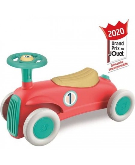 Porteur Baby Clementoni - Ma premiere voiture - 100% recyclé - Roues directrices et klaxon