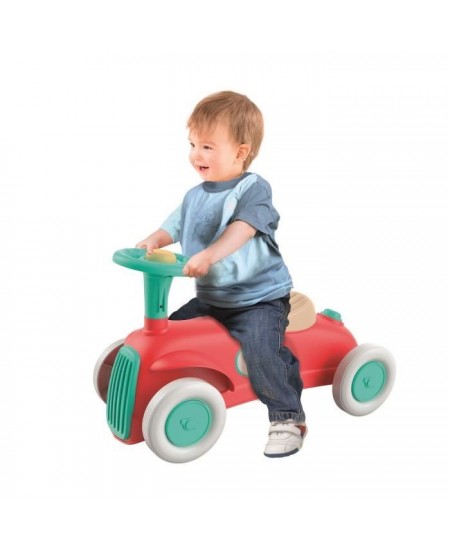 Porteur Baby Clementoni - Ma premiere voiture - 100% recyclé - Roues directrices et klaxon