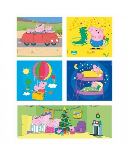 CLEMENTONI - Puzzle 10 en 1 Peppa Pig - Moins de 100 pieces - Pour enfant