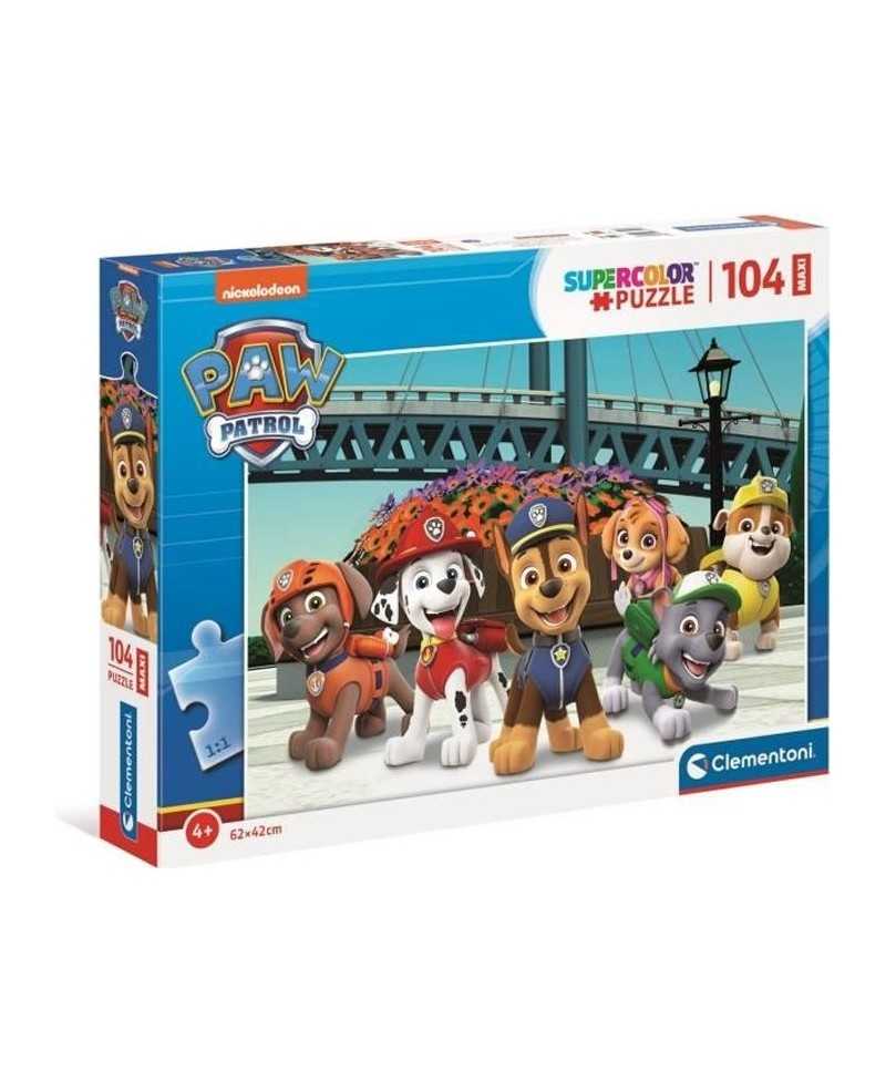 Clementoni - Pat' Patrouille - Puzzle 104 pieces Maxi - Mixte - 4 ans et plus - Fabriqué en Italie