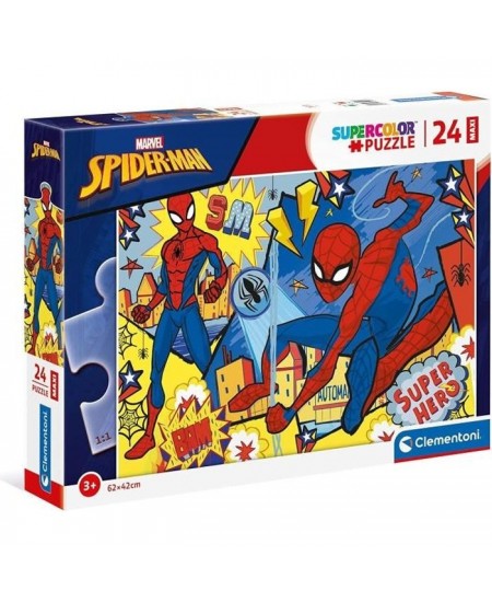 Puzzle 24 pieces Maxi Spiderman - Clementoni - Pour Enfant de 3 ans et plus - Theme Dessins animés et BD - Fabriqué en Italie