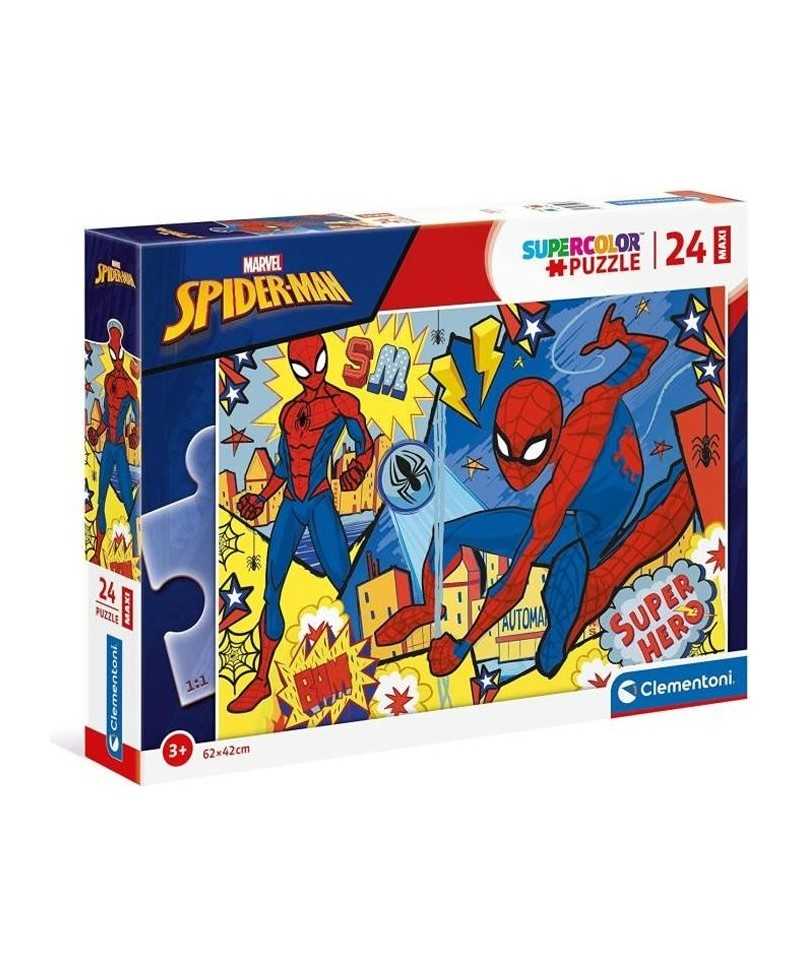 Puzzle 24 pieces Maxi Spiderman - Clementoni - Pour Enfant de 3 ans et plus - Theme Dessins animés et BD - Fabriqué en Italie