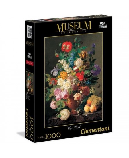 Clementoni - Puzzle 1000 pieces Van Dael : Vase de Fleur - Collection Museum -A partir de 10 ans