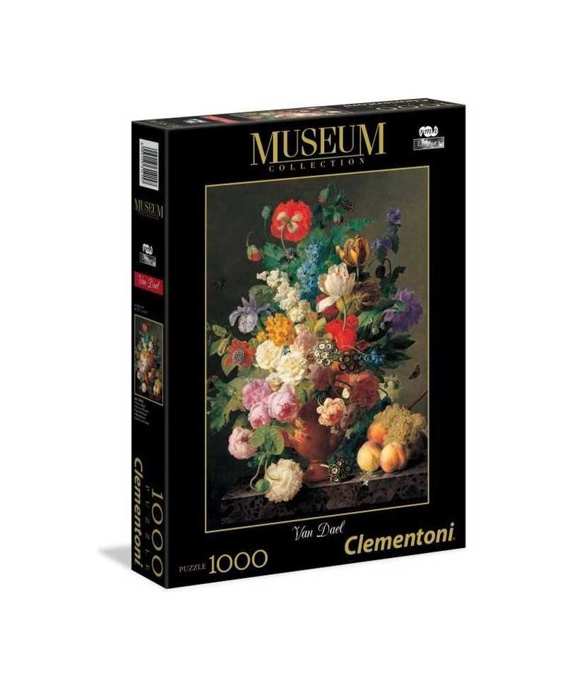 Clementoni - Puzzle 1000 pieces Van Dael : Vase de Fleur - Collection Museum -A partir de 10 ans