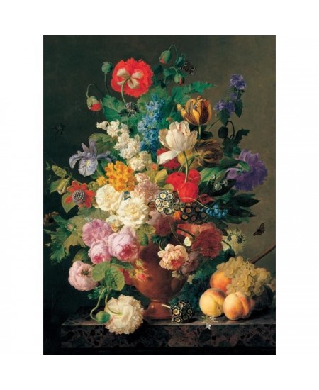 Clementoni - Puzzle 1000 pieces Van Dael : Vase de Fleur - Collection Museum -A partir de 10 ans