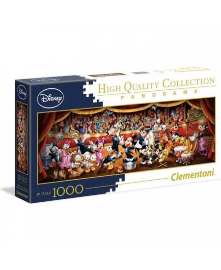 Clementoni - Puzzle panorama Disney Orchestra - 1000 pieces - Fabriqué en Italie