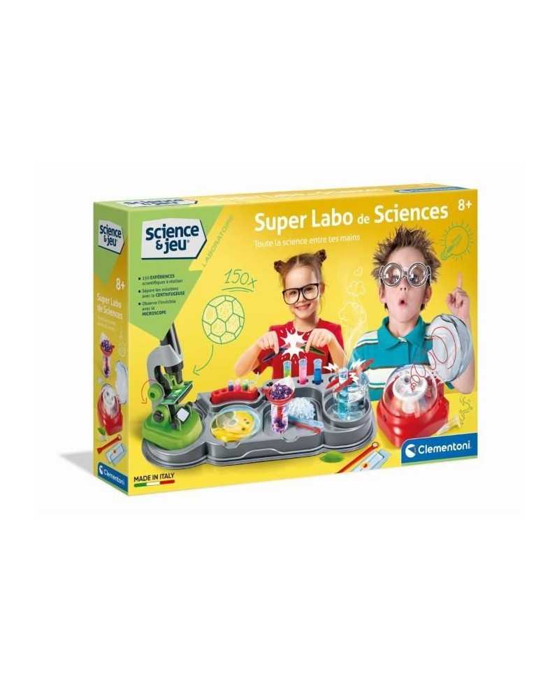 Clementoni - Science & Jeu - Super labo de sciences - Microscope, centrifugeuse, et autres accessoires - Dés 8 ans