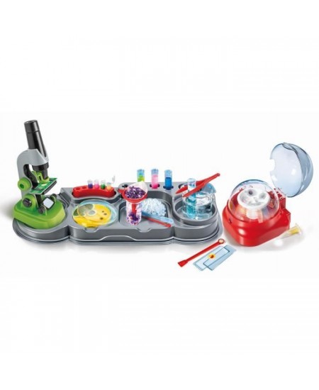 Clementoni - Science & Jeu - Super labo de sciences - Microscope, centrifugeuse, et autres accessoires - Dés 8 ans