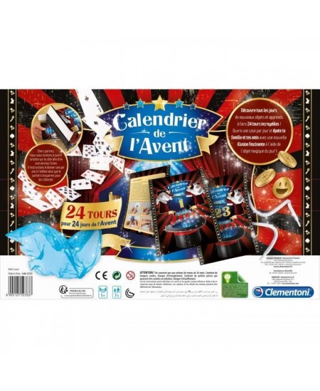 Clementoni - Calendrier de l'Avent - Magie et illusions - 24 tours a apprendre