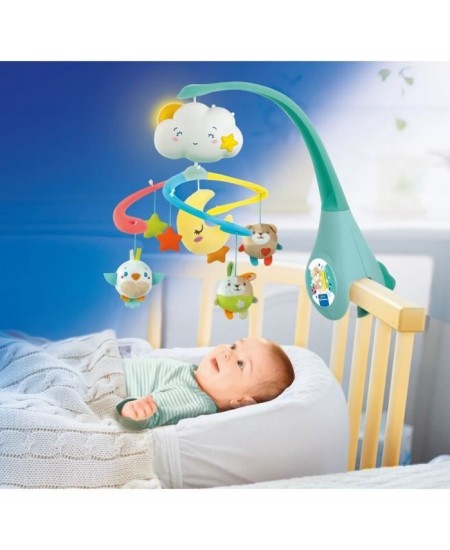 Mobile - CLEMENTONI - Sweet Dream Cot - Musique, rotation et peluches douces