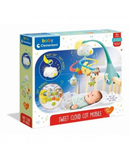 Mobile - CLEMENTONI - Sweet Dream Cot - Musique, rotation et peluches douces