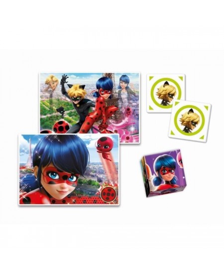 Coffret d'activités préscolaires 4 en 1 Miraculous - Clementoni - 2 puzzles, 6 cubes et un mémo