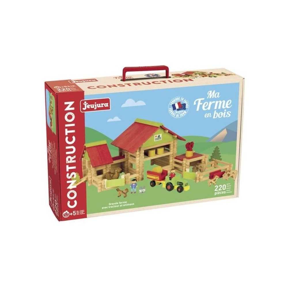 JEUJURA Grande ferme avec tracteur et animaux - 220 pieces