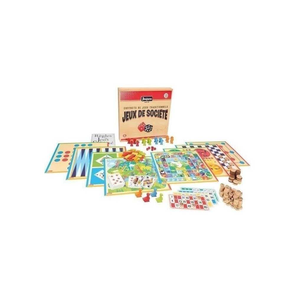 JEUJURA Coffret de Jeux de société traditionnels - Coffret en bois