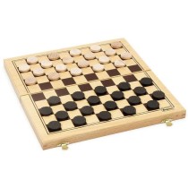 Jeu de Dames en Bois - Jeujura - 8131 - Coffret Pliant - 30x30x2cm - F