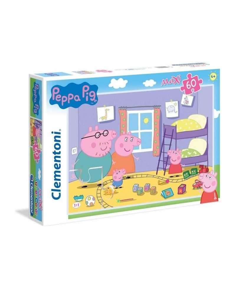 Puzzle Peppa Pig - - Clementoni 60 pieces Maxi - Pour Enfant de 4 ans et plus - Fabriqué en Italie