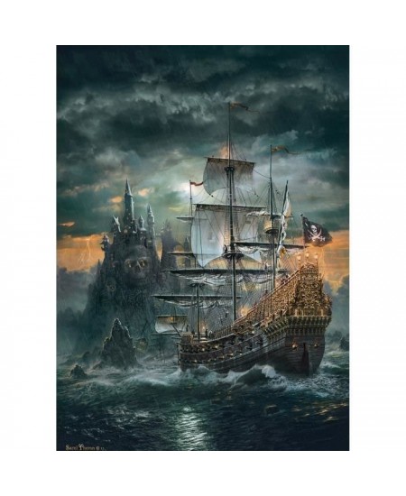 Clementoni - Puzzle - Le bateau pirate - 1500 pieces - Fabriqué en italie