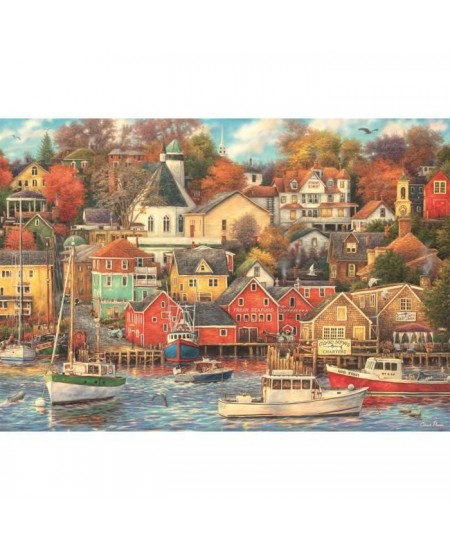 Clementoni - 1500p Good Times Harbor - 59,2 x 84,3 cm - Avec poster