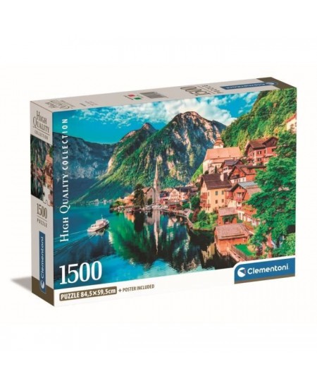 Clementoni - 1500p Hallstatt - 59,2 x 84,3 cm - Avec poster