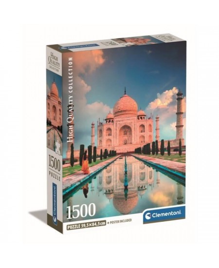 Clementoni - 1500p Taj Mahal - 59,2 x 84,3 cm - Avec poster