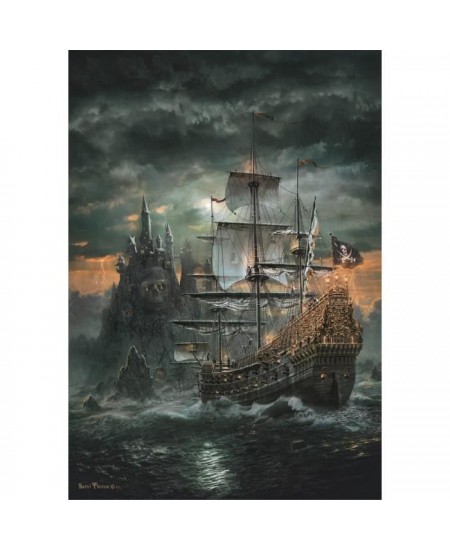 Clementoni - 1500p Bateau de pirate - 59,2 x 84,3 cm - Avec poster