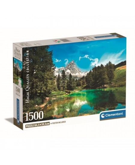 Clementoni - 1500p Blue Lake - 59,2 x 84,3 cm - Avec poster