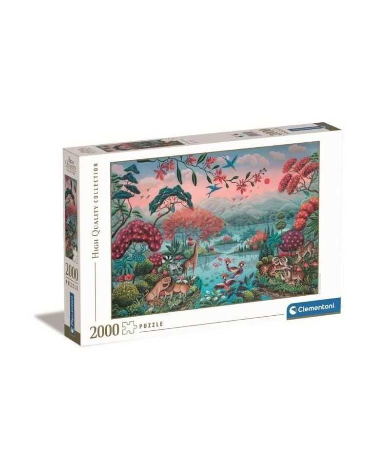 Puzzle - Clementoni - The Peaceful Jungle - 2000 pieces - Animaux - Multicolore