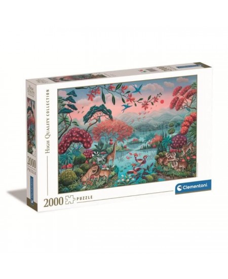 Puzzle - Clementoni - The Peaceful Jungle - 2000 pieces - Animaux - Multicolore