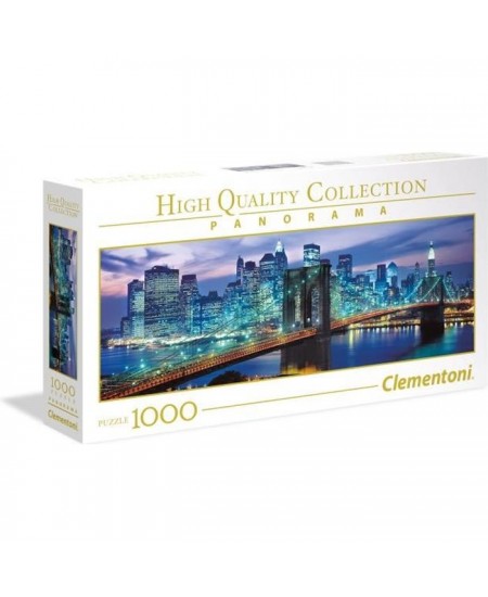 Clementoni - Puzzle Panorama - 1000 pieces - New York Brooklyn Bridge - Architecture et monument - Adulte - Fabriqué en Italie