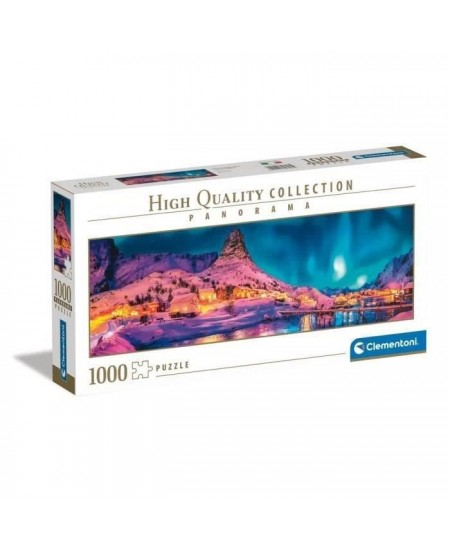 Puzzle panoramique Clementoni - Colorful Night over Lofoten Islands - 1000 pieces