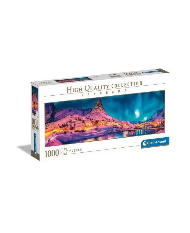 Puzzle panoramique Clementoni - Colorful Night over Lofoten Islands - 1000 pieces