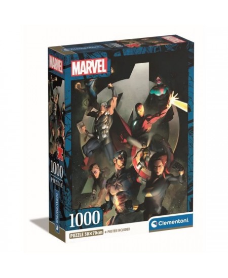 Clementoni - 1000p Marvel Les Avangers - 70 x 50 cm - Avec poster