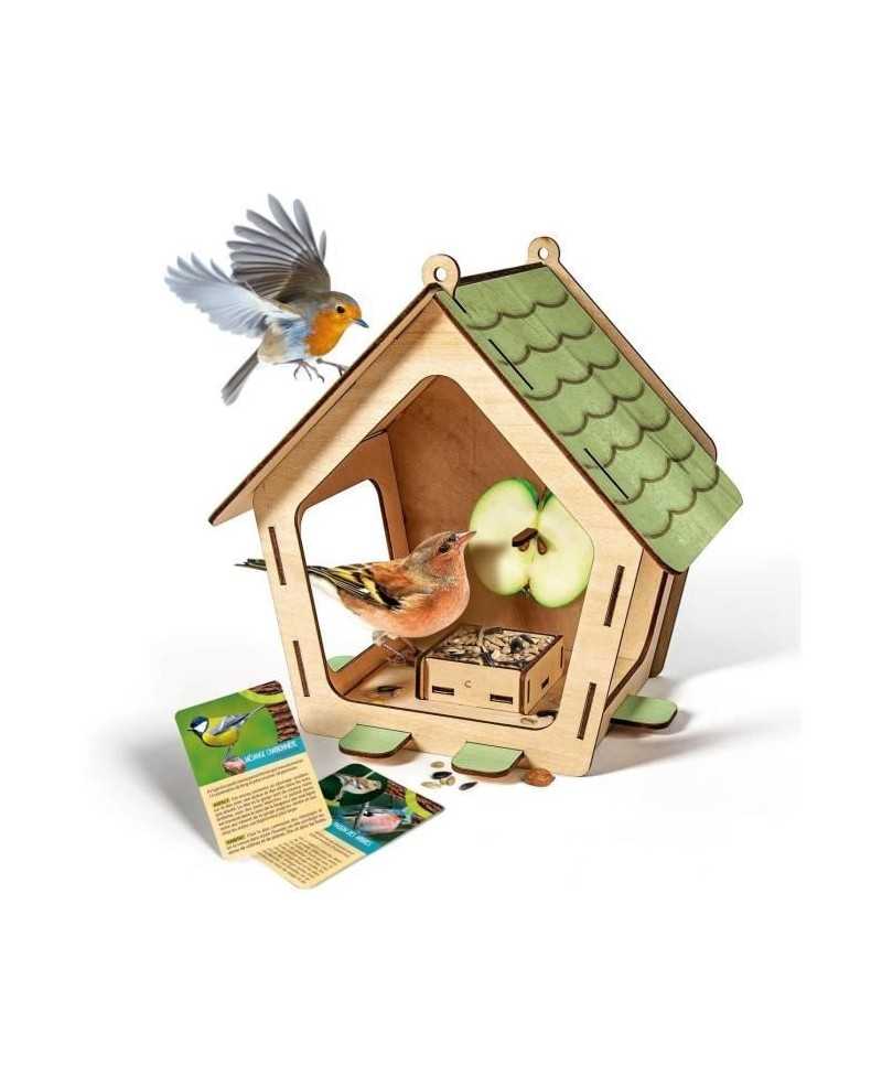 Mangeoire pour oiseaux - CLEMENTONI - 52517 - Bois - Assemblage - Décoration