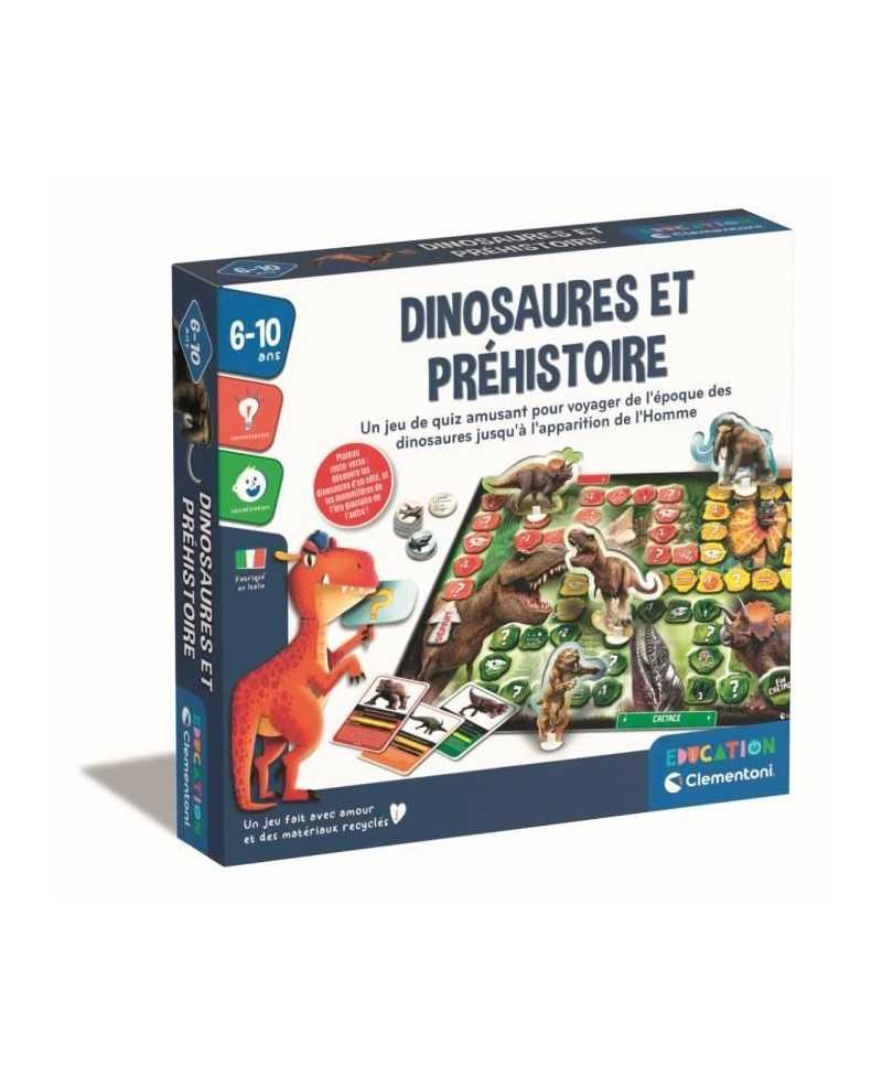 Clementoni - Quiz Dinosaures et préhistoire - 3 modes de jeu différents - Dés 6 ans