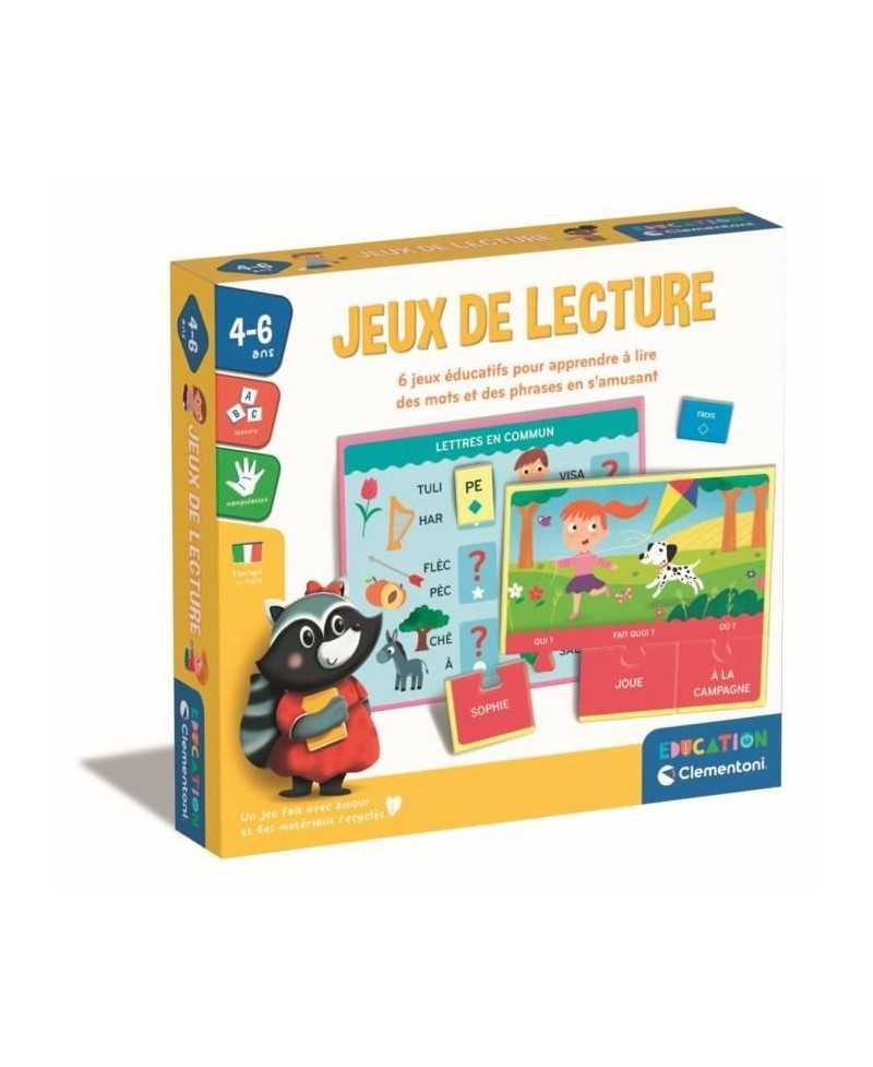 Clementoni - Coffret Jeux de lecture - Jeux d'association et de reconnaissance - Dés 4 ans