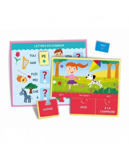 Clementoni - Coffret Jeux de lecture - Jeux d'association et de reconnaissance - Dés 4 ans