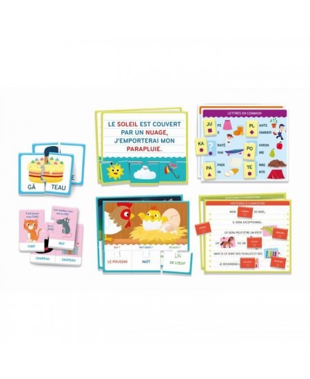 Clementoni - Coffret Jeux de lecture - Jeux d'association et de reconnaissance - Dés 4 ans