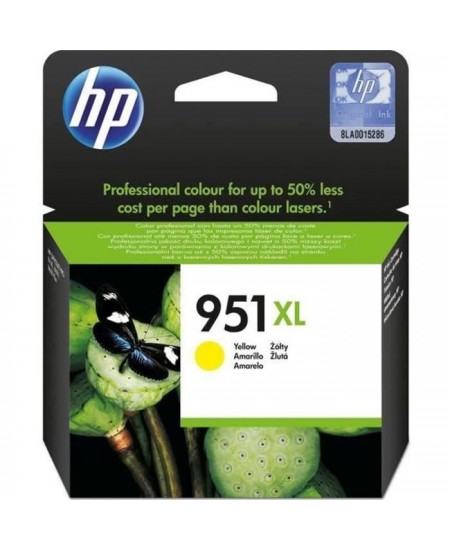 HP 951XL Cartouche d'encre jaune grande capacité authentique (CN048AE) pour HP OfficeJet Pro 251dw/276dw/8100/8600