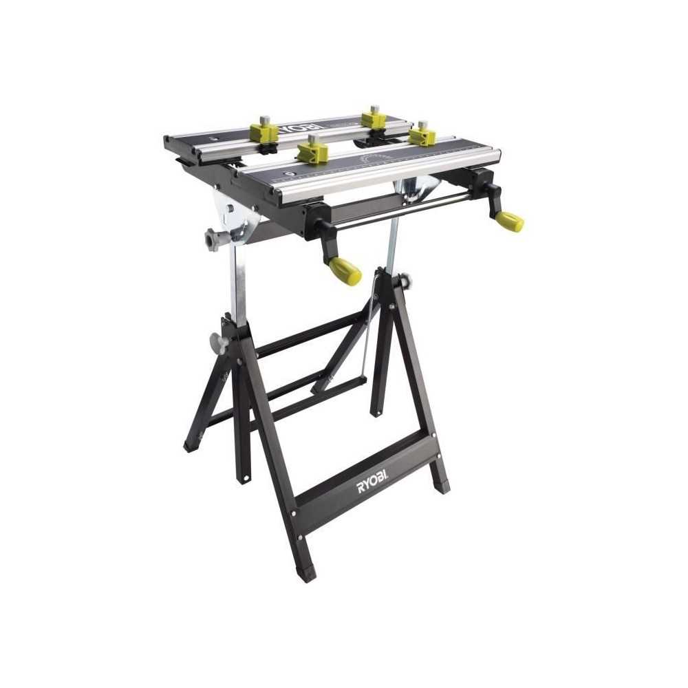 RYOBI - Etabli aluminium pliable orientable avec réglage hauteur - ta