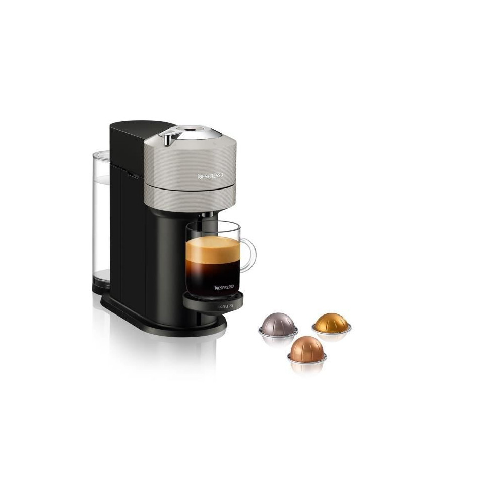 NESPRESSO KRUPS Vertuo Next Machine a Café, Cafetiere Espresso, Gris